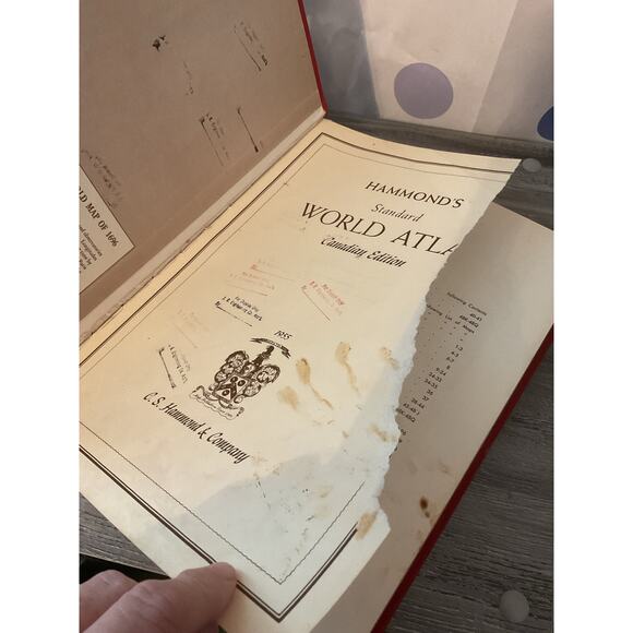 1954 Hammond's Standard World Atlas - Picture 4 of 15